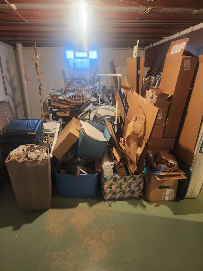 Roll-off dumpster container at job site for Cleanout Dumpster Rental in New Cumberland